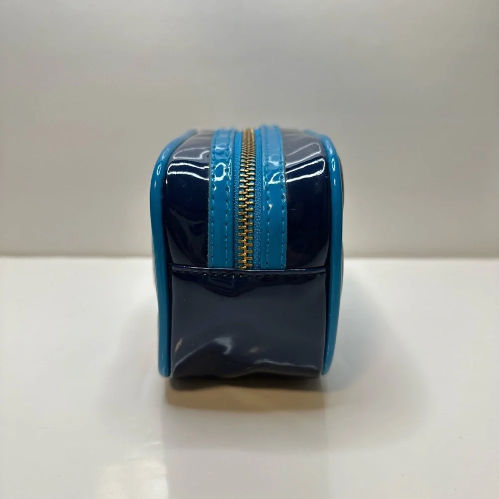 Tory Burch Cosmetic Bag – Blue Patent Leather - Picture 5 of 11